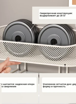 Полка-органайзер над унитазом для ванной без сверления, белая или черная, на заказ в Алматы - 660560 - фото 6 (mini)