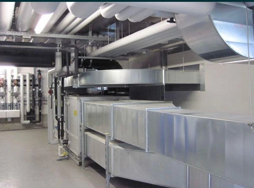 Ventilation system and air ducts in the technical room — installation of ventilation AURAVENT, Astana